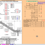 Design of Stair Case with Central Stringer Beam Spreadsheet