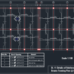 Details of Reinforcement and Beams Framing Plan Autocad Drawing