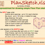 Excel Sheet Plan Sketch for drawing simple Floor