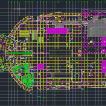 Ground Floor Steel Structural Layout Autocad Drawing