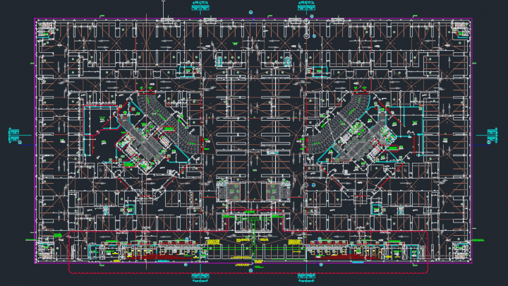 Hotel Basement Plan Layout Autocad Drawing