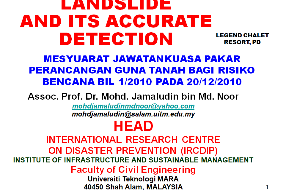 Landslide and its accurate detection Presentation