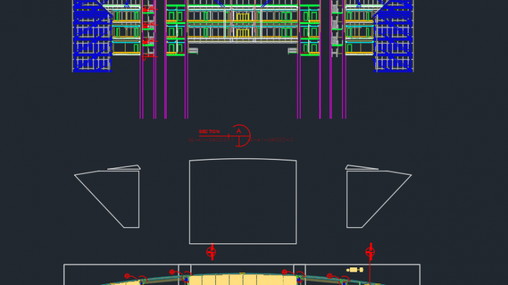 Metal Trellis at Roof Top Details Autocad DWG File