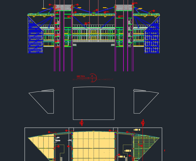 Metal Trellis at Roof Top Details Autocad DWG File