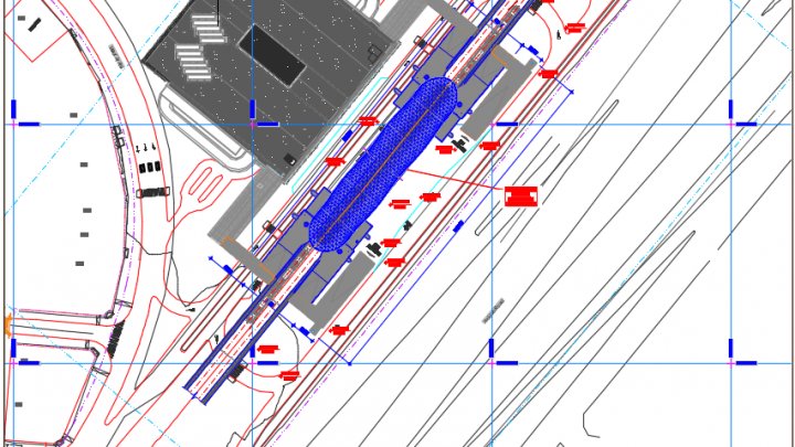 Metro Station General Arrangement and Layout Site Plan Autocad Drawing