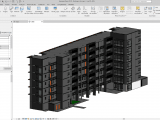 Multi-storey building Revit 3D Model