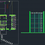 Panoramic Elevator Steel Structure Autocad DWG File