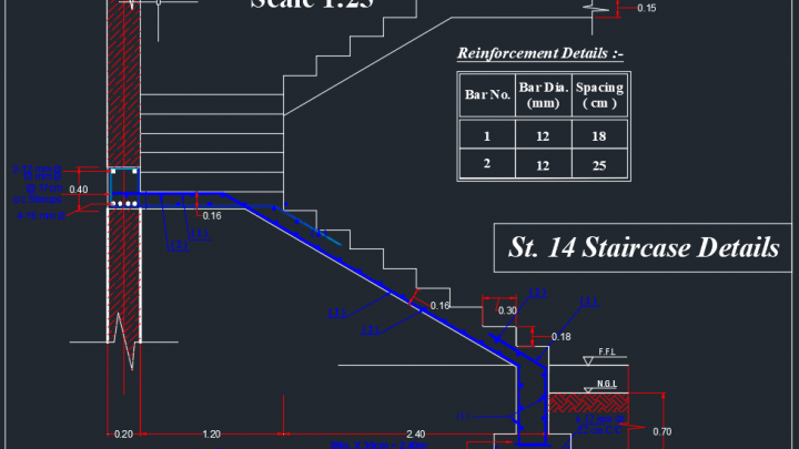 Staircase Details Autocad DWG File