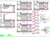 Staircase Plans sections and details Autocad Drawing