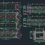 Steel Bridge Layout and Cross Section Autocad Drawing