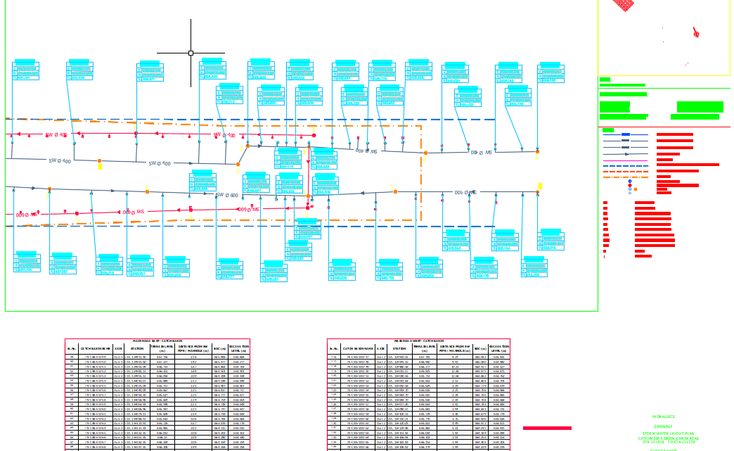 Storm Water Layout Plan Autocad Drawing