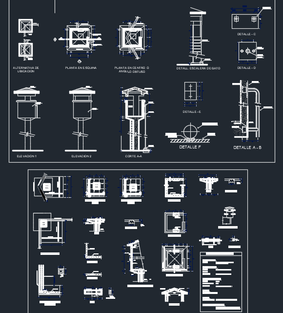 Tower Guard Booths Free Autocad Drawing