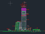 Tower Structure Elevation Details Autocad Drawing