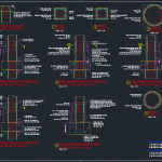 Typical Concrete Column Details Autocad Drawing