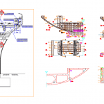 Viaduc Deck Postension Details Autocad DWG File