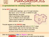 Excel Sheet Plan Sketch for drawing simple Floor