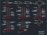 Typical Concrete Column Details Autocad Drawing