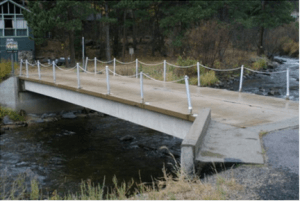 Precast concrete double-T specialty bridge