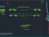Road Cross Section and Pavement Details - Autocad Drawing