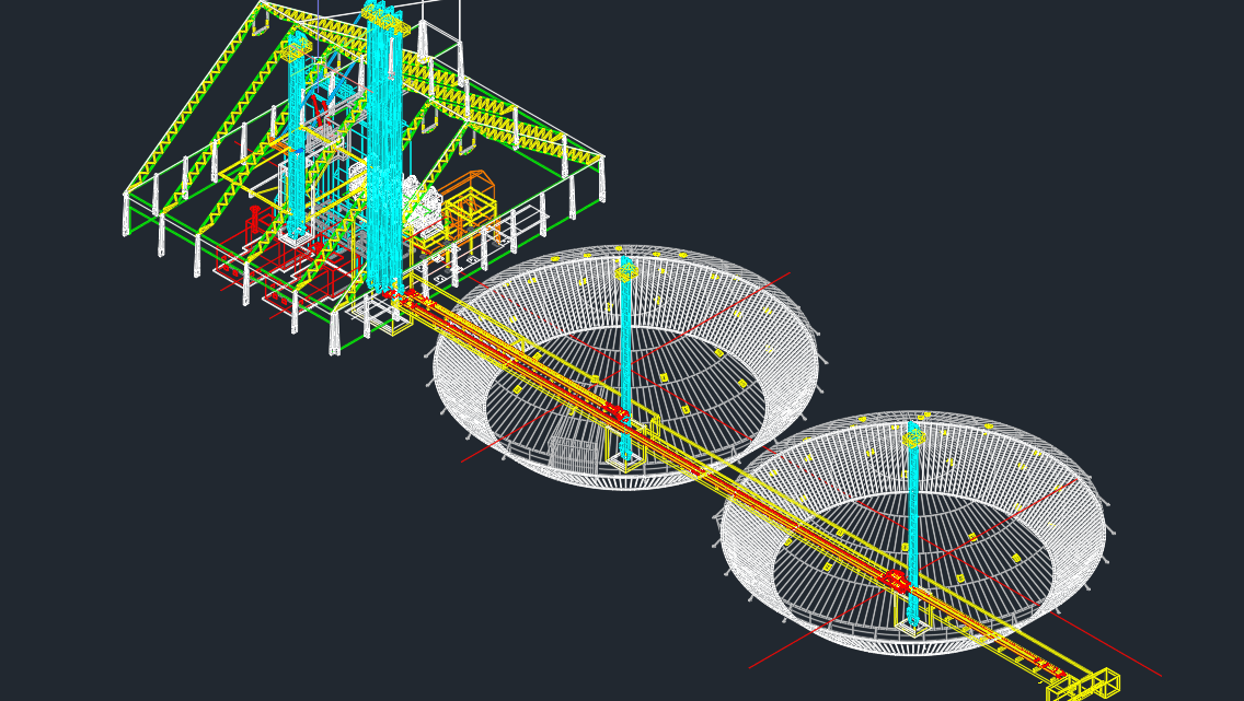 Silo Details 3D Plan – Autocad Drawing