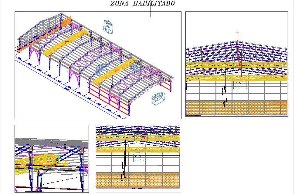 3d crane ship bridge Autocad Free DWG