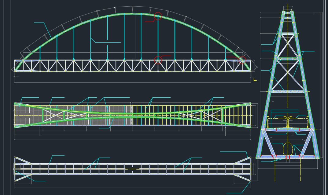 Bridge Across a River Autocad Free Drawing