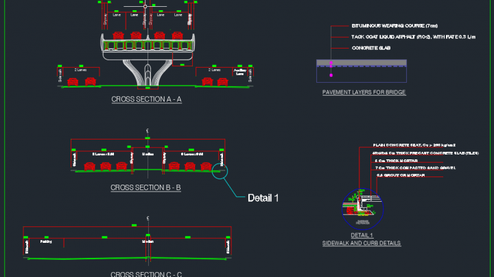 Bridge Typical Cross Section Details Autocad Free DWG