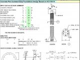 Concrete Pier (Isolated Deep Foundation) Design Spreadsheet Based on ACI 318-14