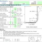Concrete Pool Design Spreadsheet Based on ACI 318-14