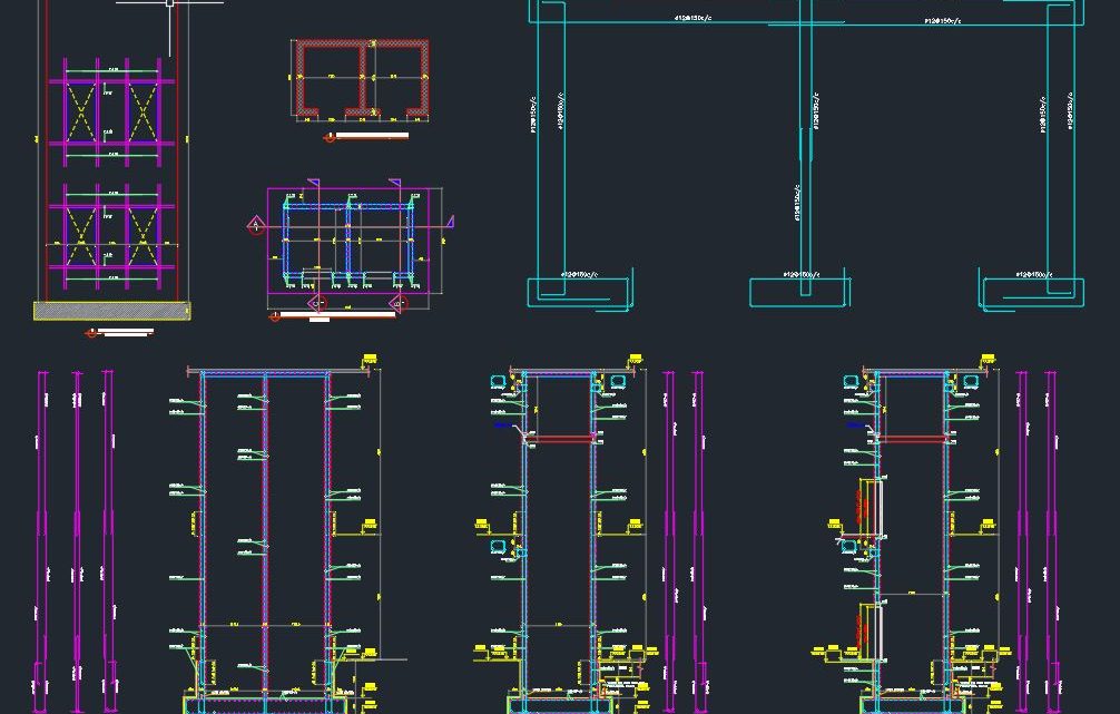 Elevator Reinforcement Free DWG Drawing