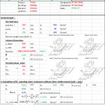 Punching Shear Strength Design of RC Slab According ACI318M-08 Spreadsheet