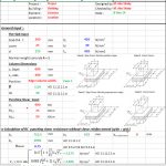 Punching Shear Strength Design of RC Slab According ACI318M-08 Spreadsheet