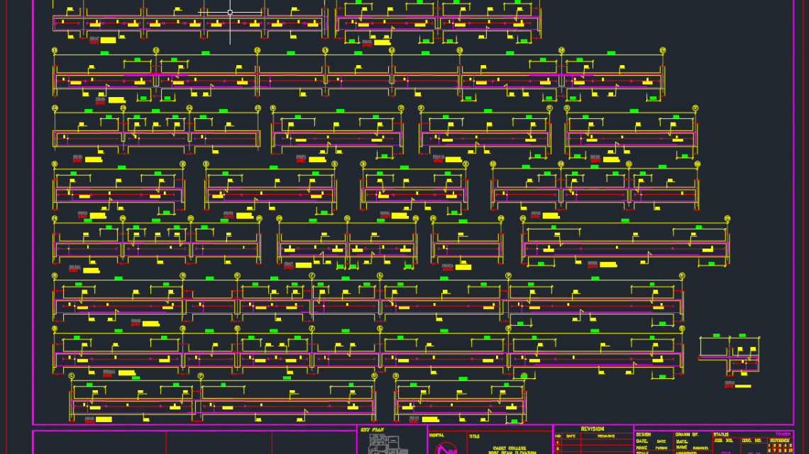 Roof Beam Elevation Autocad Free DWG