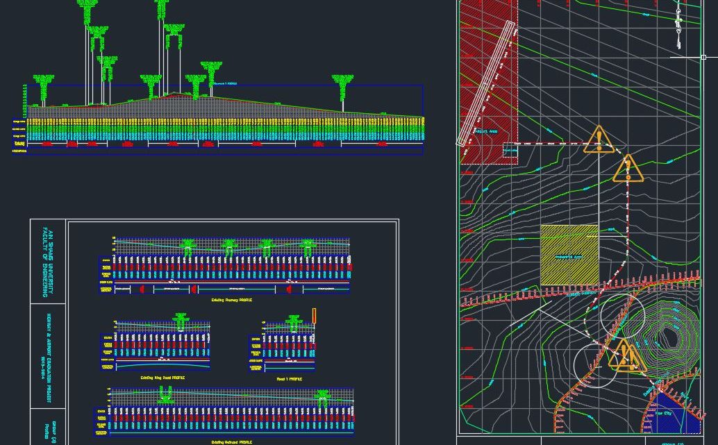 Airport Ring Road Plan Autocad Free Drawing