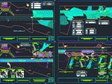 Airport Runway Drainage Elevation profil and Cross Section Autocad Details