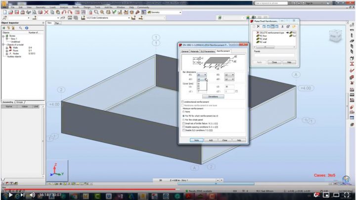 Analysis, Designing and Documenting of RCC Swimming pool using Robot Structural Analysis Professional 2020