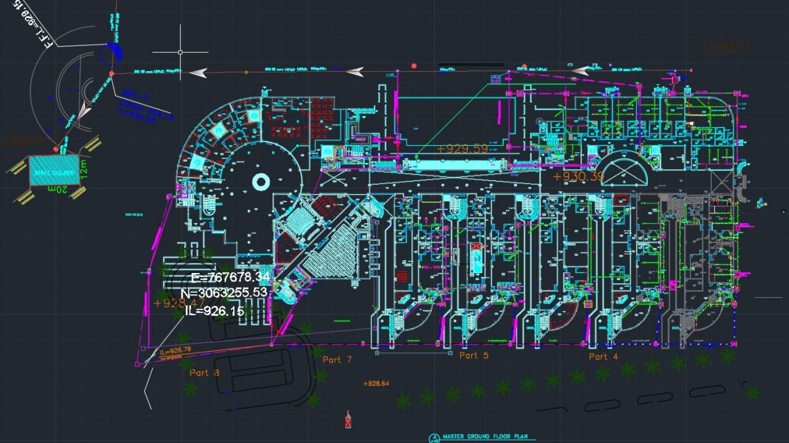 Asbuilt Drainage Layout Plan Autocad Drawing