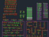 Columns and Shear Walls Details Autocad Free Drawing