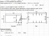 Design of Rectangular Water Tank Spreadsheet
