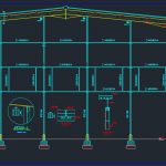 End Gable of Steel Frame Details Autocad Free Drawing