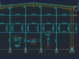 End Gable of Steel Frame Details Autocad Free Drawing