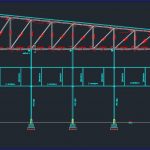 End Gable of Steel Struss Details Autocad Free Drawing