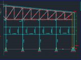 End Gable of Steel Struss Details Autocad Free Drawing