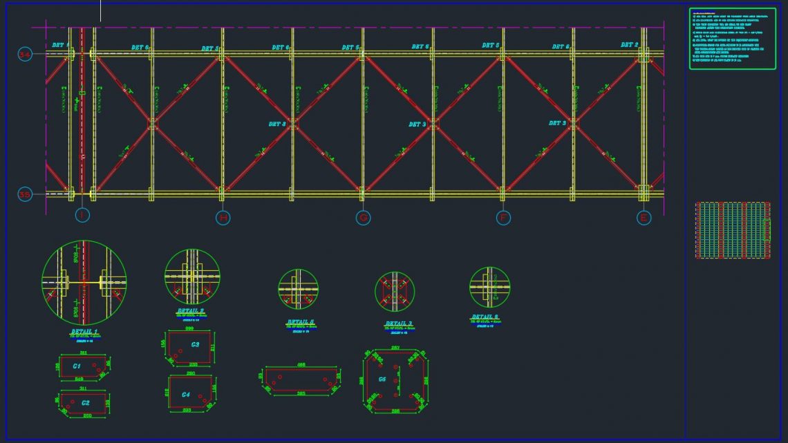 HL Bracing Details Autocad Free Drawing