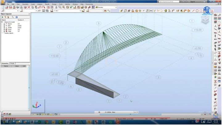 Modelling of Cable bridge Using Robot Structural Analysis Professional 2020