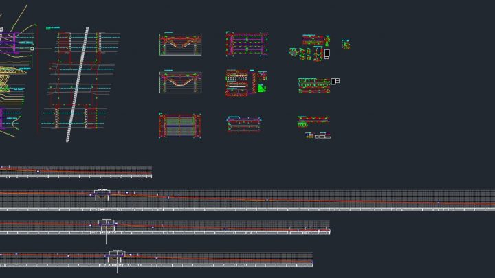 Railway Viaduct Project Autocad Drawing