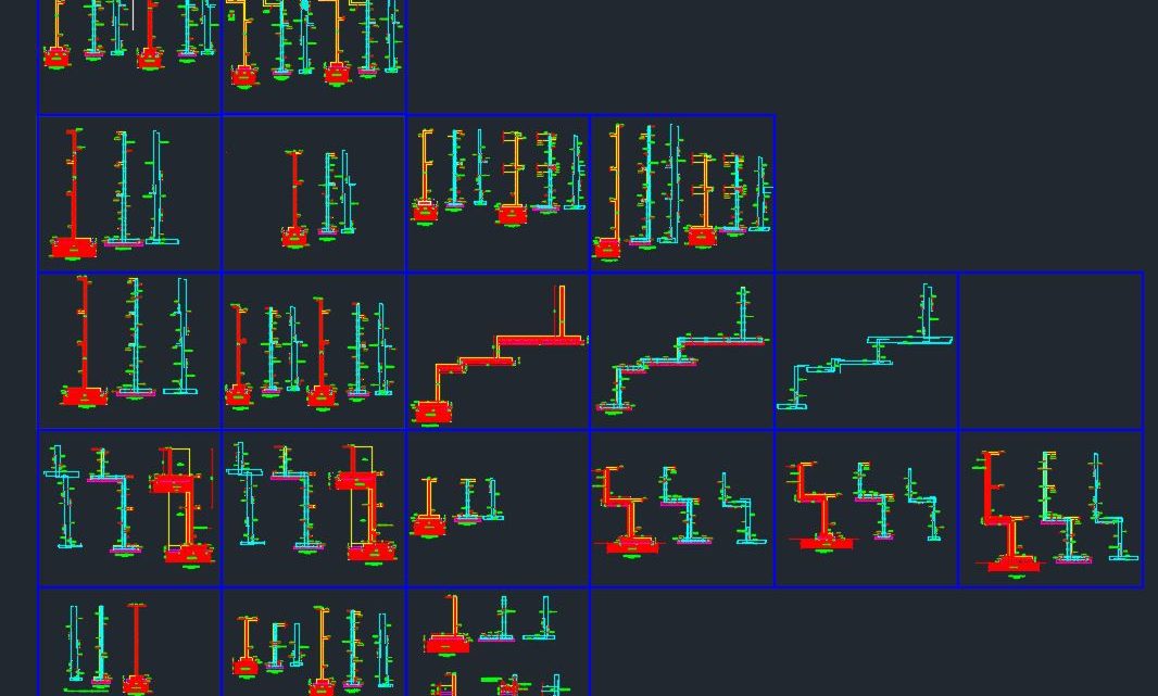 Retaining Wall Details Autocad Free Drawing