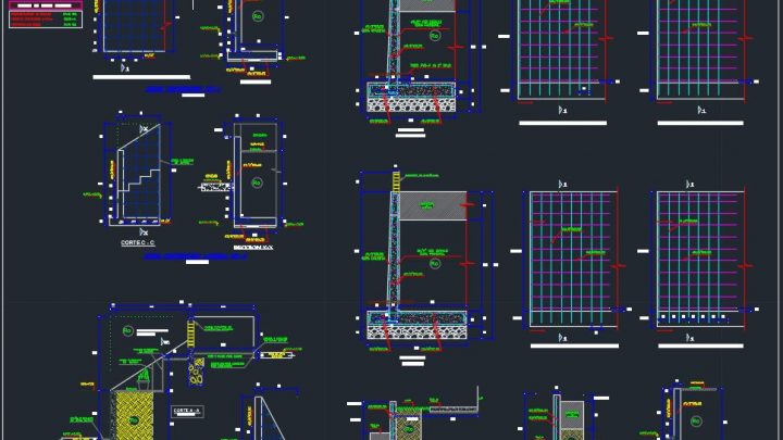 Retaining Wall Reinforcement Details Autocad Drawing