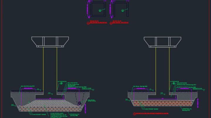 Steel Roof Foundation Details Autocad Free Drawing