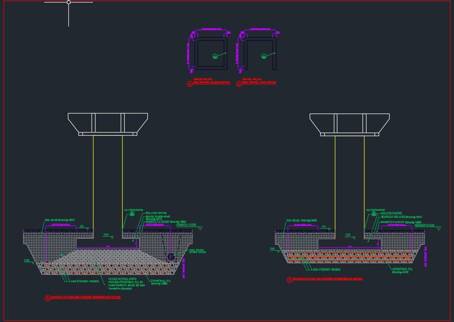 Steel Roof Foundation Details Autocad Free Drawing